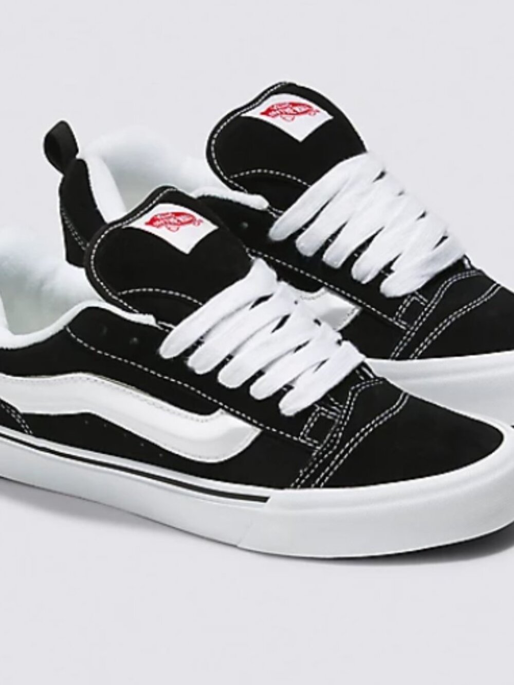 Vans Knu School Sneakers Black Truw White LAce up Men's sz 10 NIB NEW